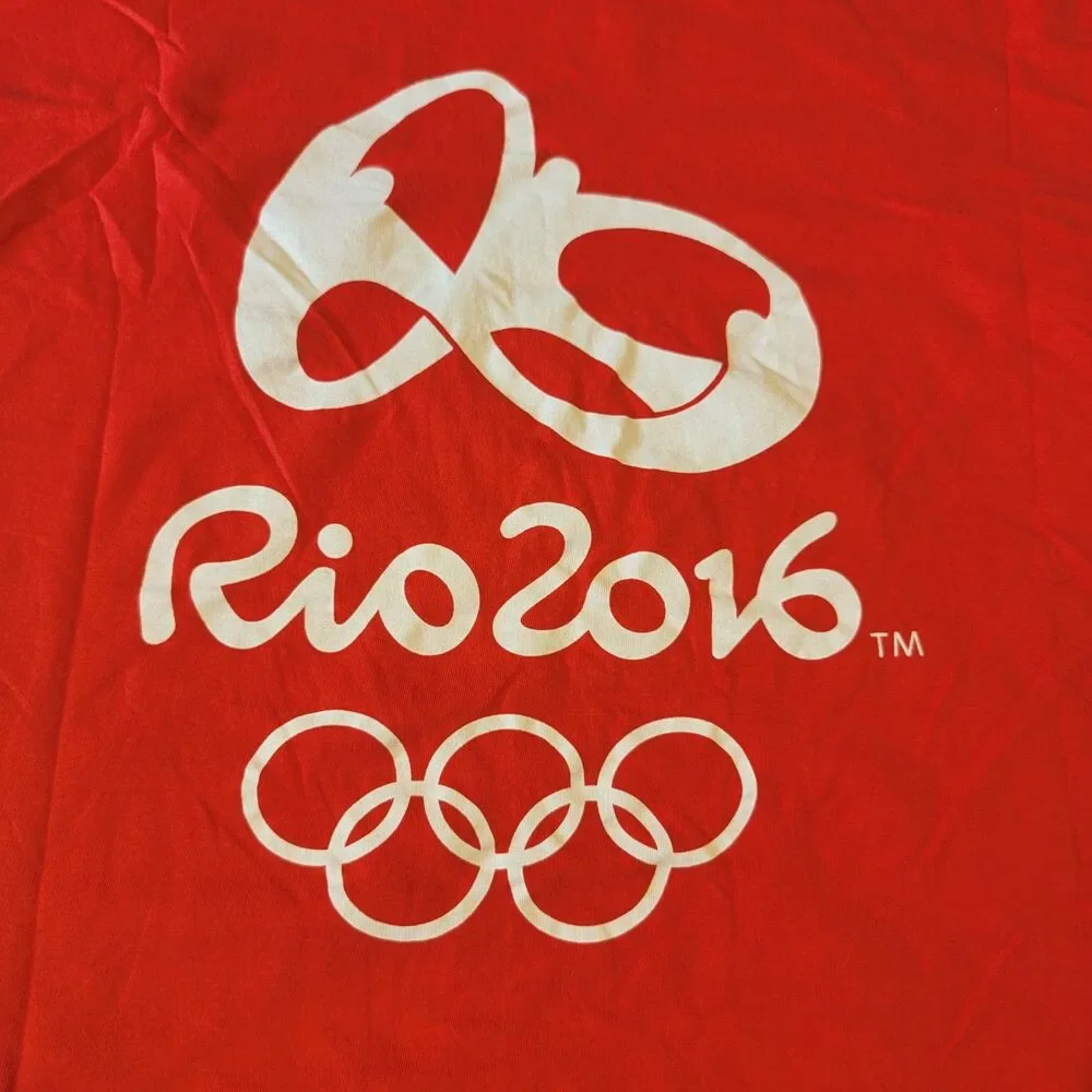 RIO 2016 Olympics Short Sleeve Tee Red Graphic - Size XL